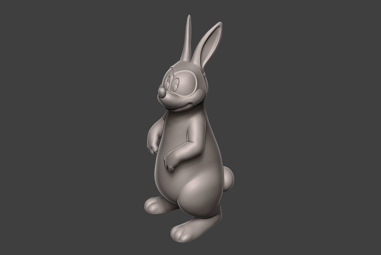 Hare 2 bunny rabbit 3D print model_8