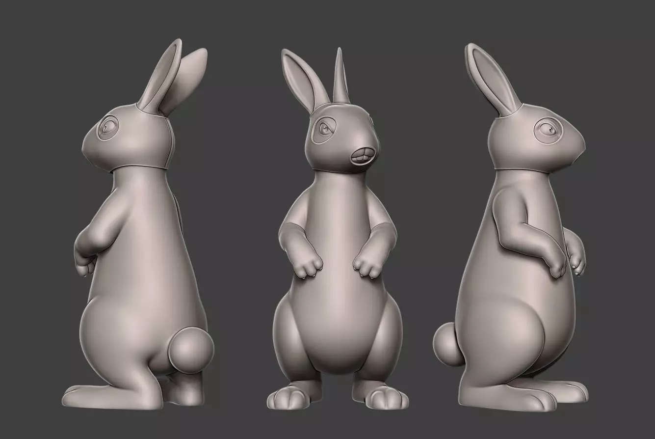 Hare 3 rabbit 3D print model_0