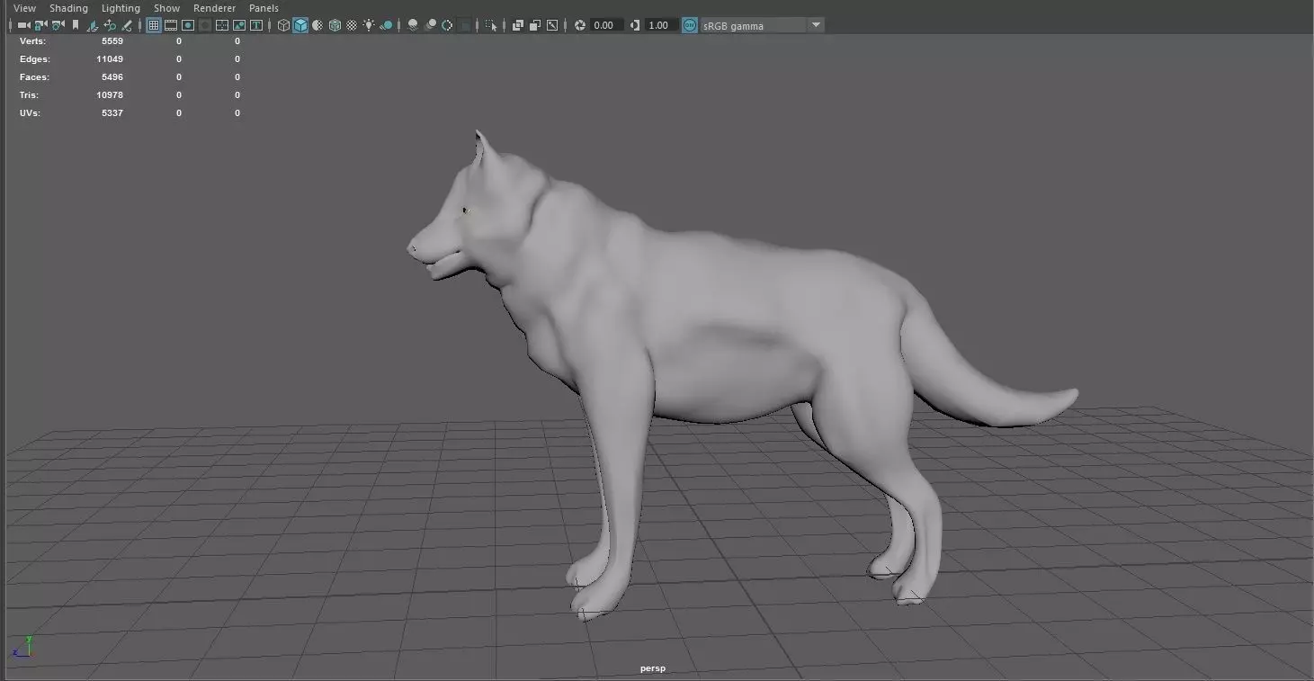 WolfObj dog Free low-poly 3D model_0