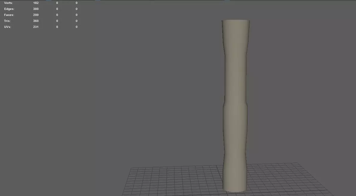 Column tall wooden pole Free low-poly 3D model_0