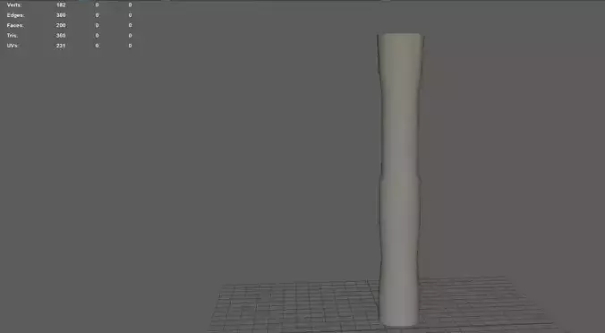 Column tall wooden pole