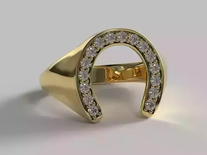 Horseshoe Signet Ring