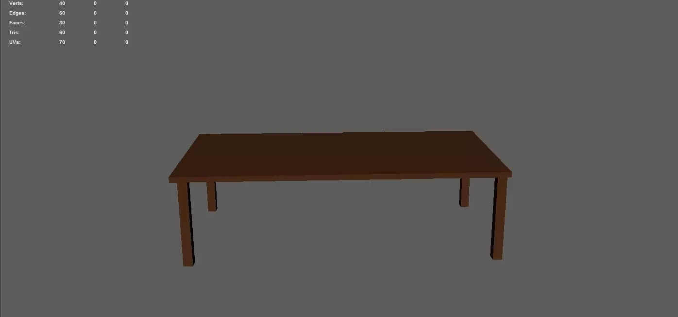 Table Free low-poly 3D model_0