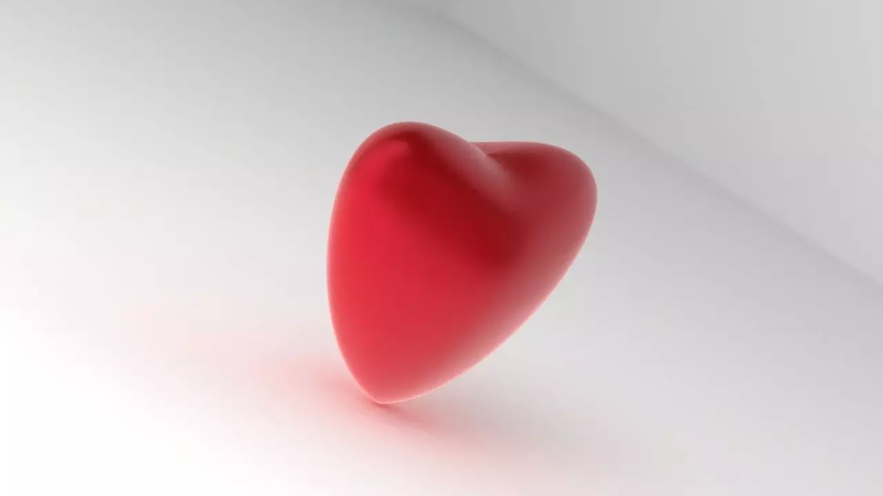 red heart gift Free 3D model