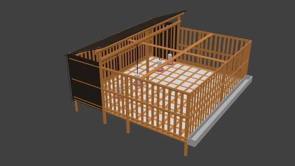 Duck Cage Free low-poly 3D model