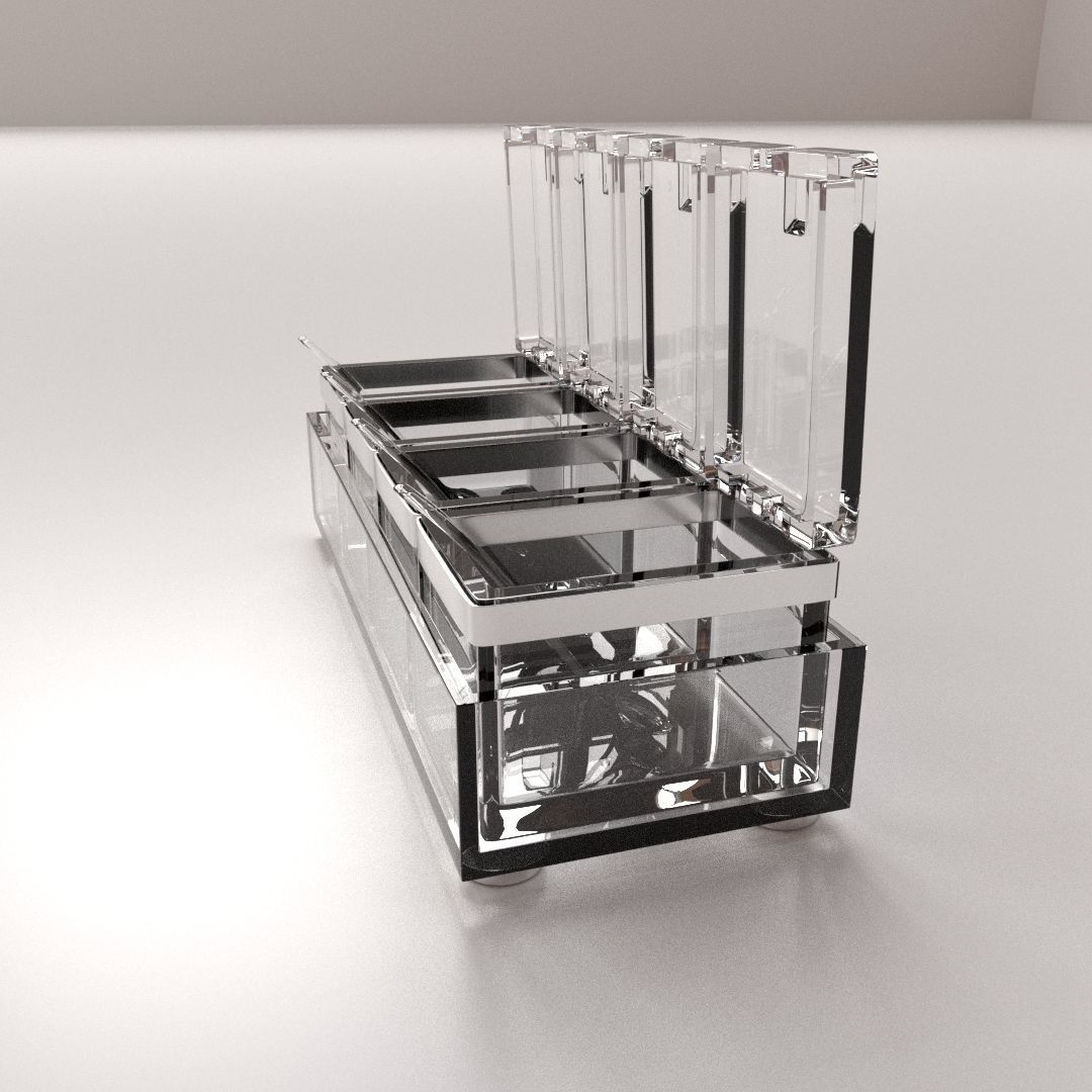 Acryclic Spice Container 3D model_2