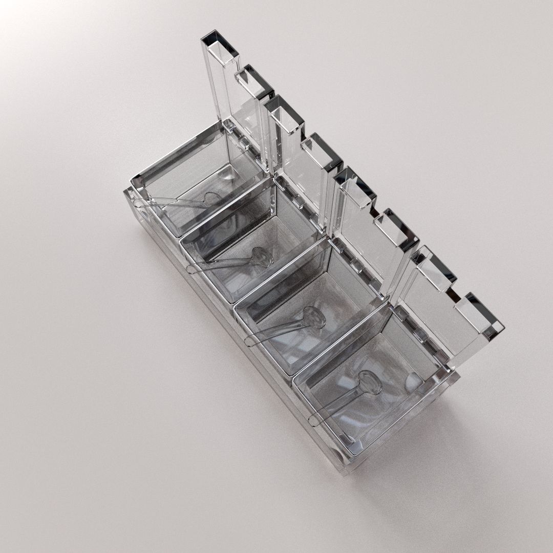 Acryclic Spice Container 3D model_1