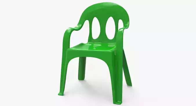 Low Poly Plastic Chair Low-poly 3D model