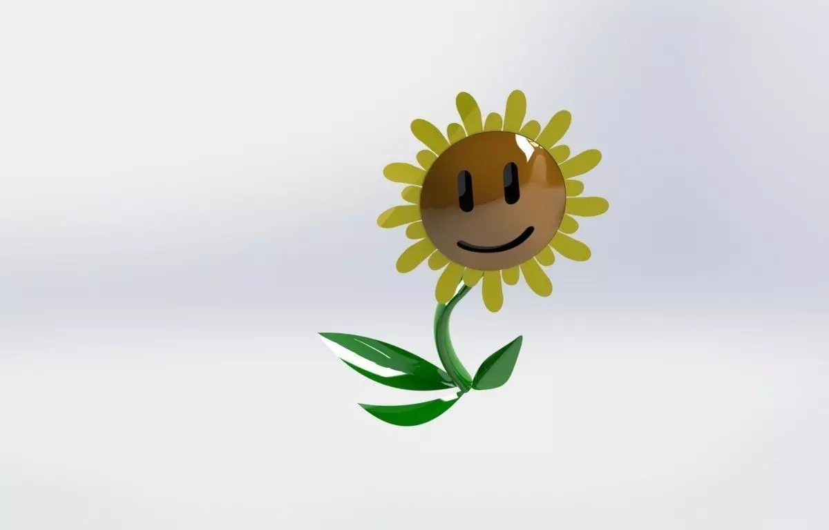 sunflower plant Free 3D model