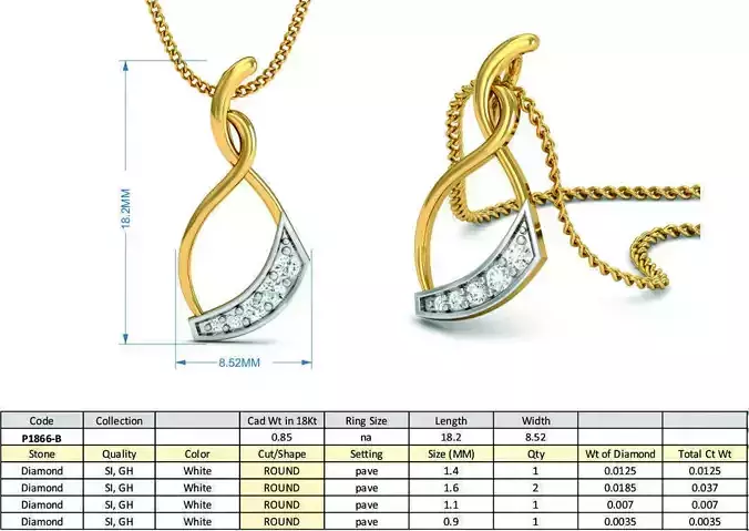 Golden Pendant With Diamonds 1