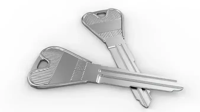 Door Key 3D model 3D model