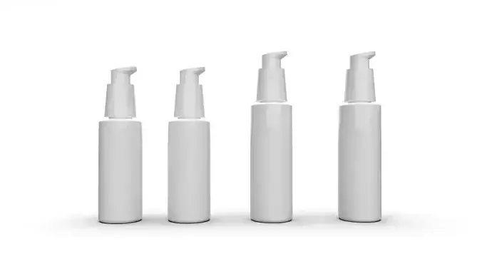 cosmetic bottles 3d model Free low-poly 3D model