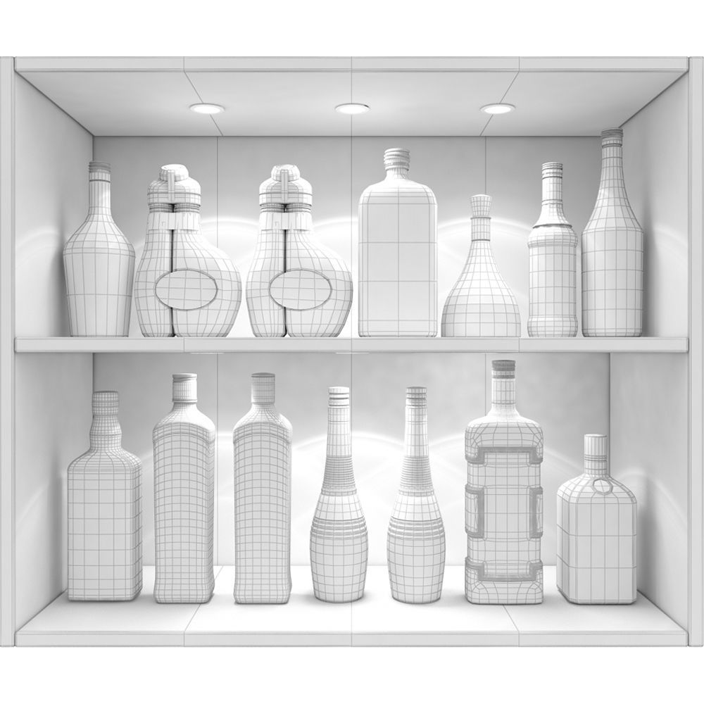 Bar Liquer set 3D model_5