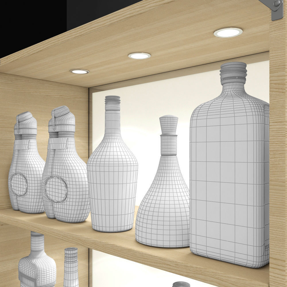 Bar Liquer set 3D model_6