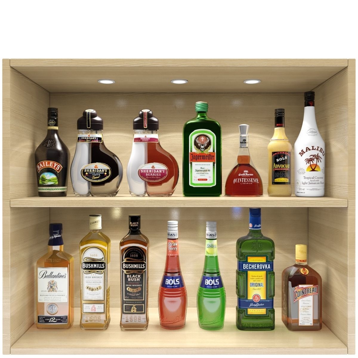 Bar Liquer set 3D model_1