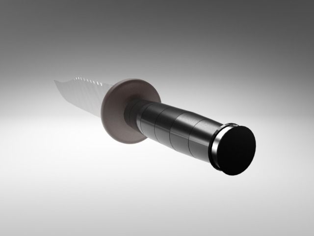 Rambo Knife Low-poly 3D model_1