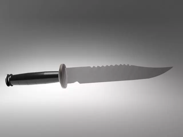 Rambo Knife Low-poly 3D model_0