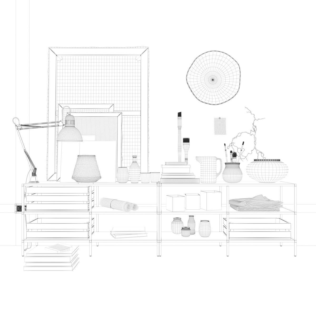 Art Decoration Set 3D model_1