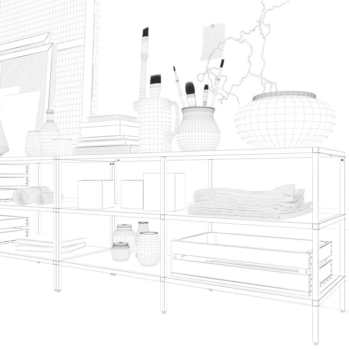 Art Decoration Set 3D model_5