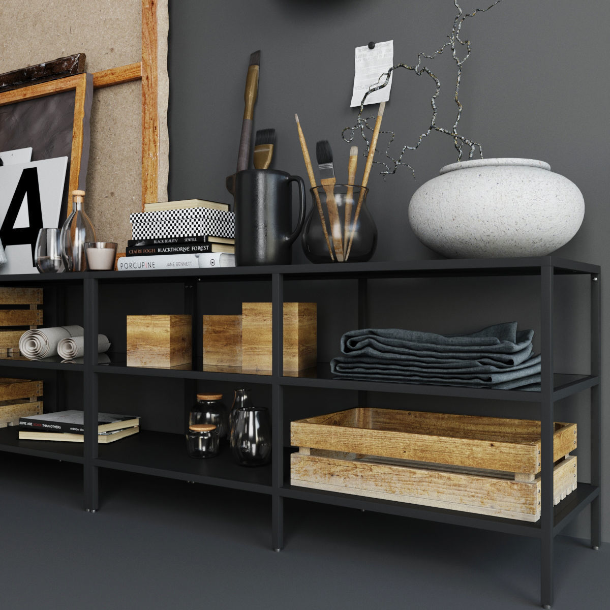 Art Decoration Set 3D model_4