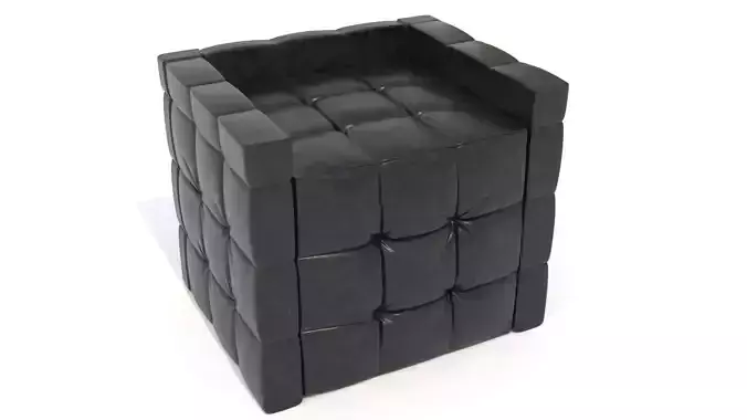 Ottoman leather stool