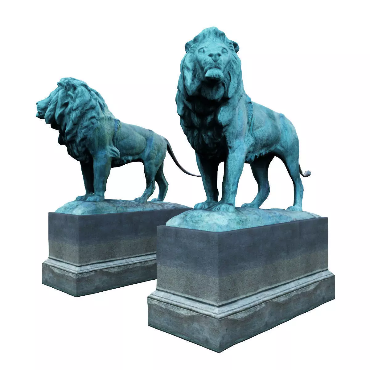 Lion Sculpture 3D model_0