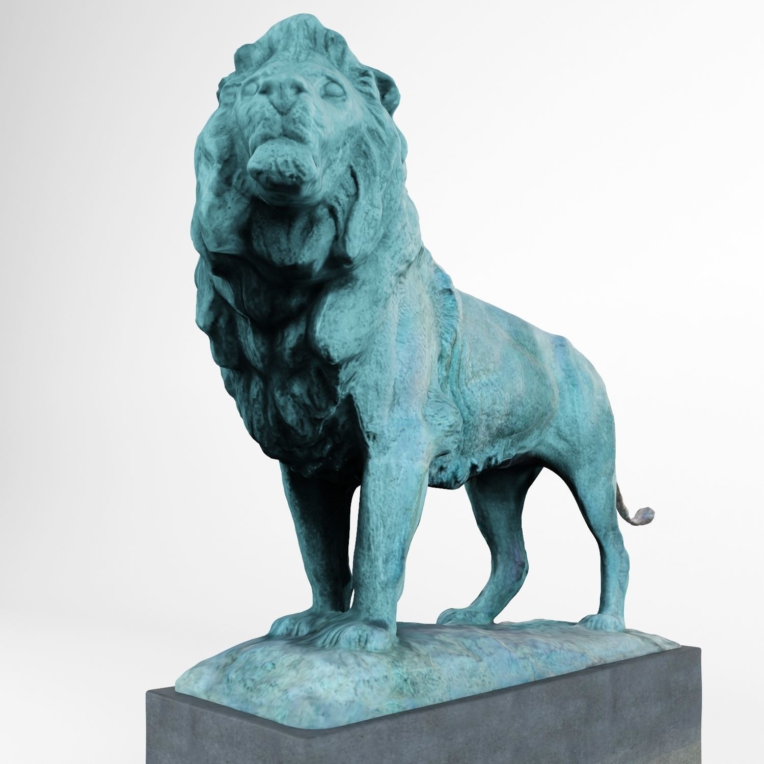 Lion Sculpture 3D model_1