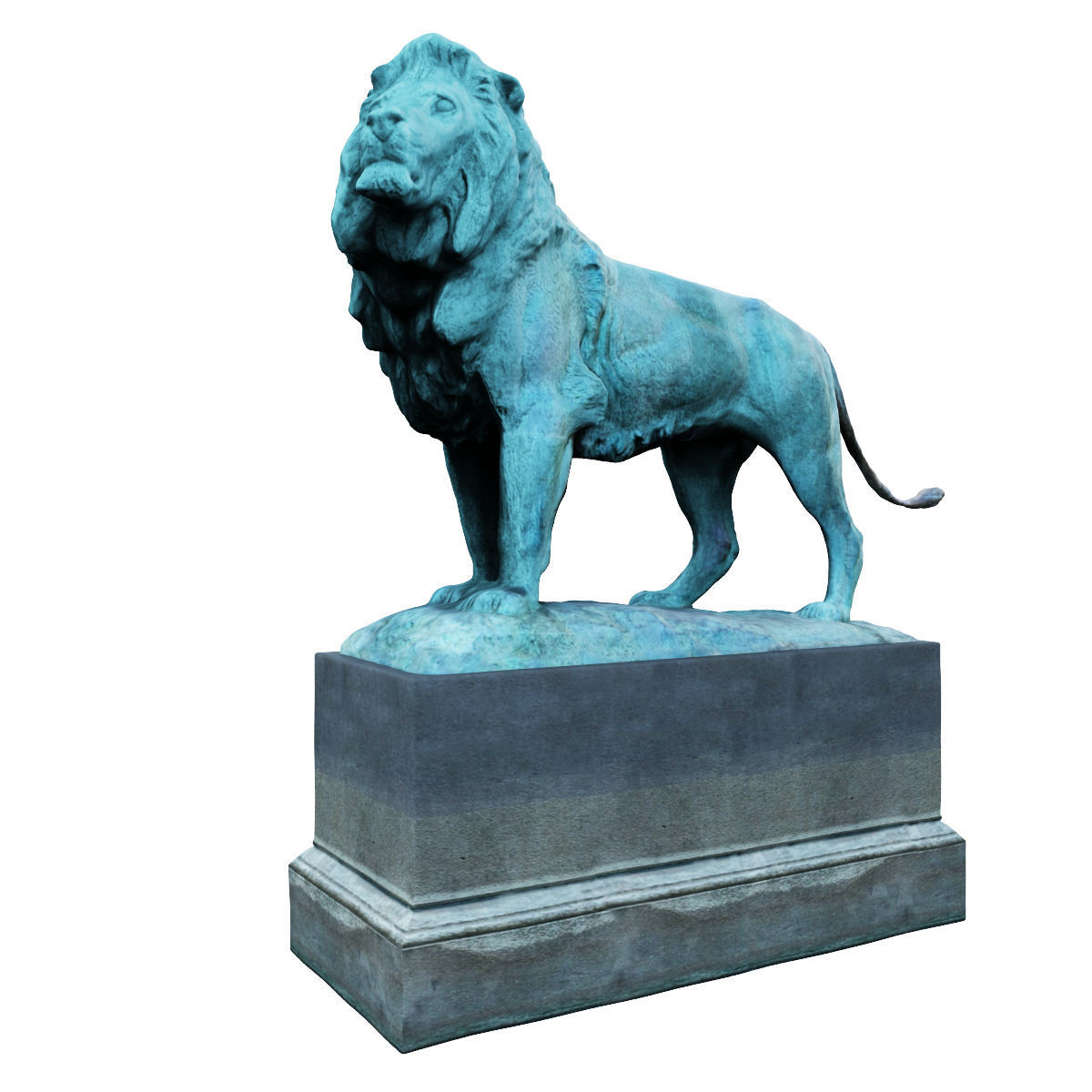 Lion Sculpture 3D model_3