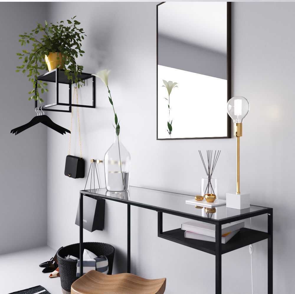 Scandinavian hallway set 3D model_2