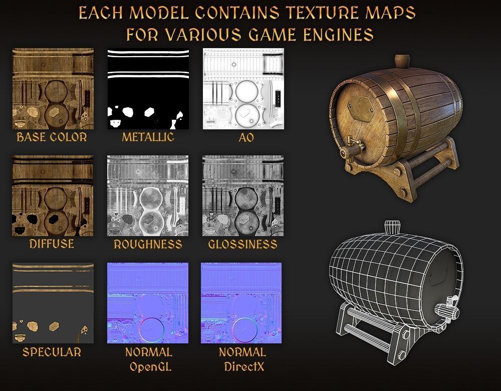 Medieval Collection Low-poly 3D model_1