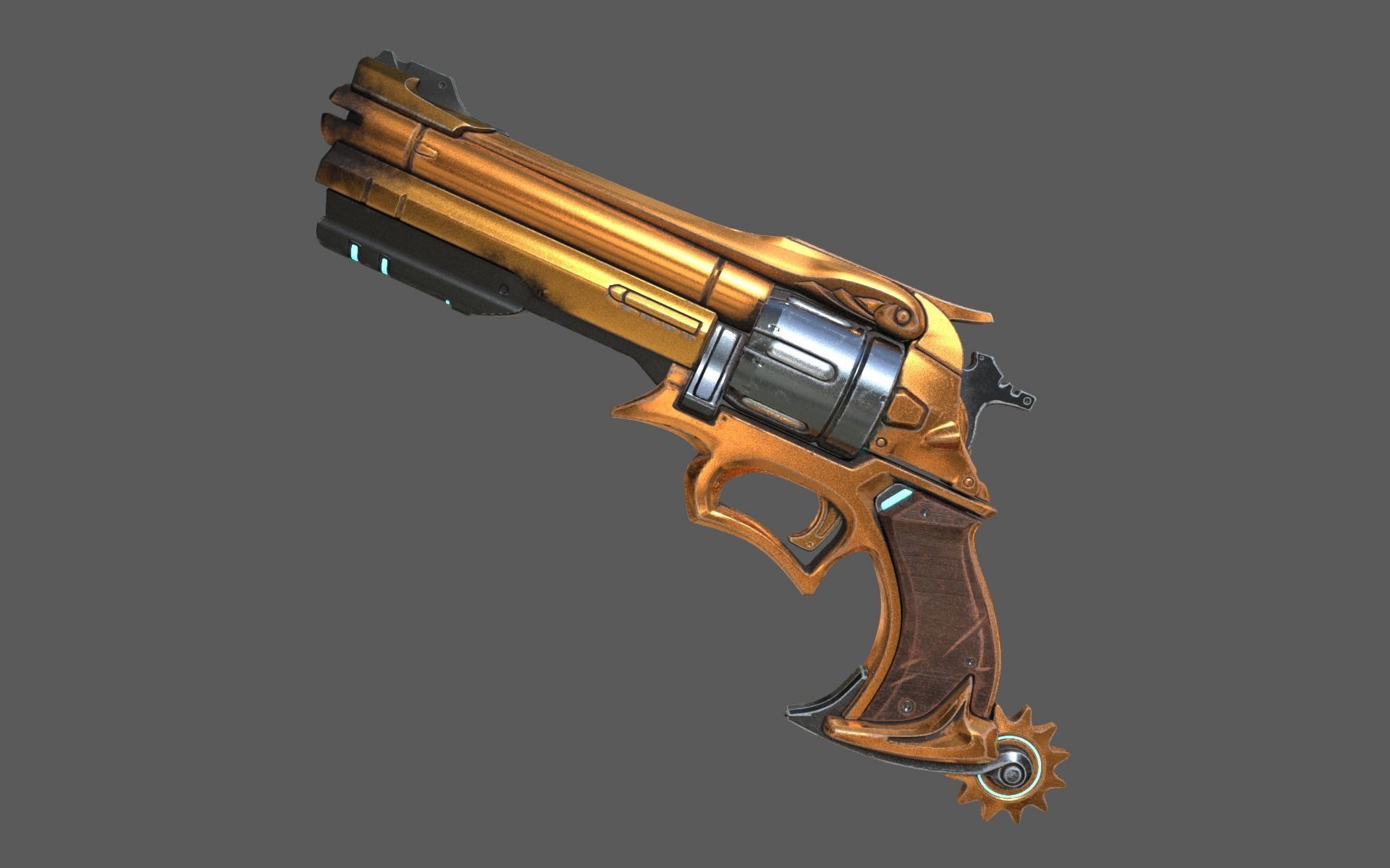 Overwatch Mccree s Peacekeeper 3D model_2