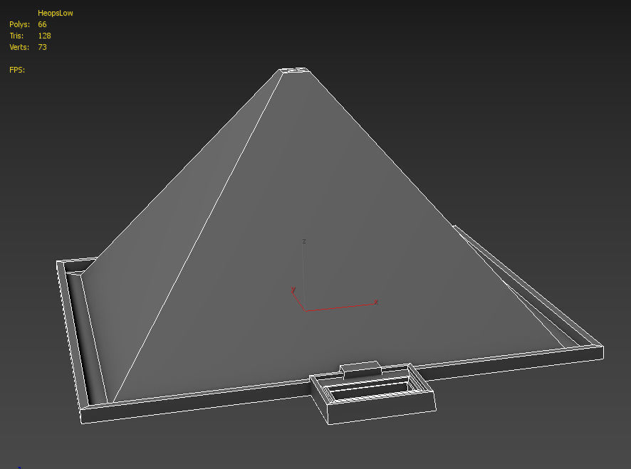 Pyramid of Cheops Low-poly 3D model_5
