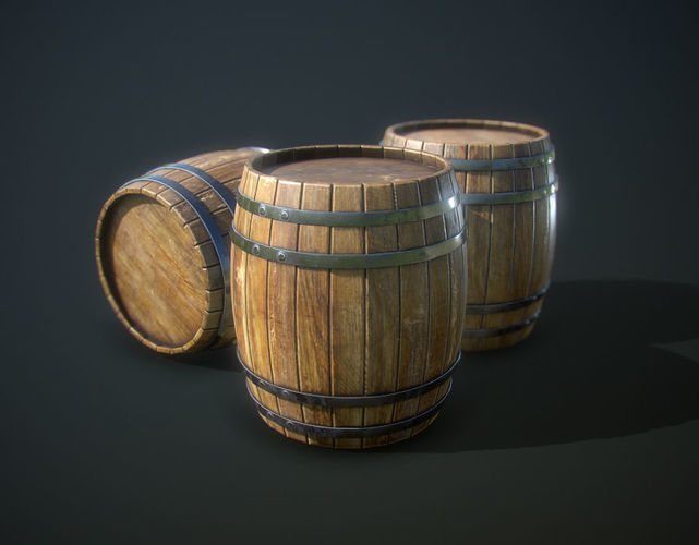 Barrel Low-poly 3D model