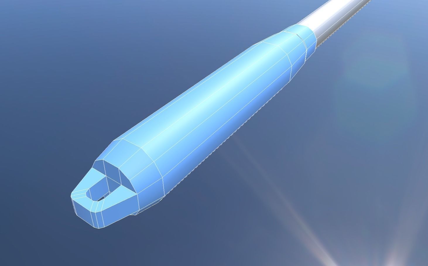 Blue Hand Window Squeegee Tool - Glass Cleaner Low-poly 3D model_5