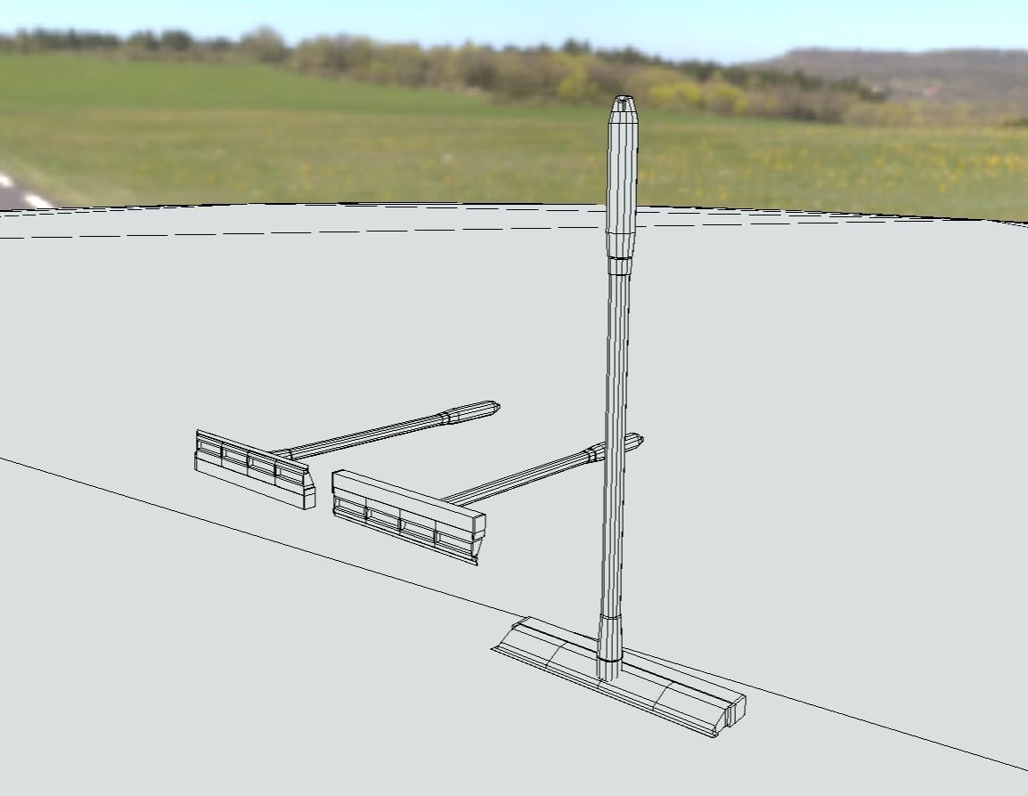Blue Hand Window Squeegee Tool - Glass Cleaner Low-poly 3D model_11