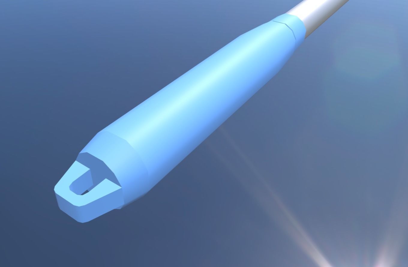 Blue Hand Window Squeegee Tool - Glass Cleaner Low-poly 3D model_6