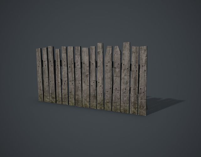 Fence Low-poly 3D model