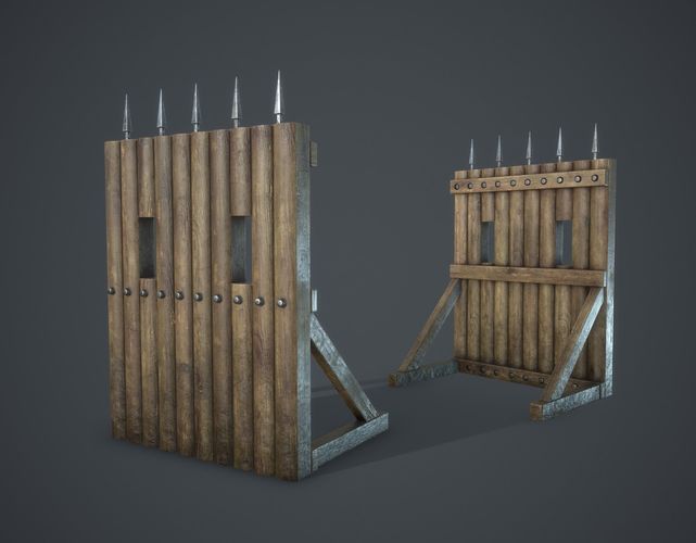 Fortified Siege Shield Low-poly 3D model