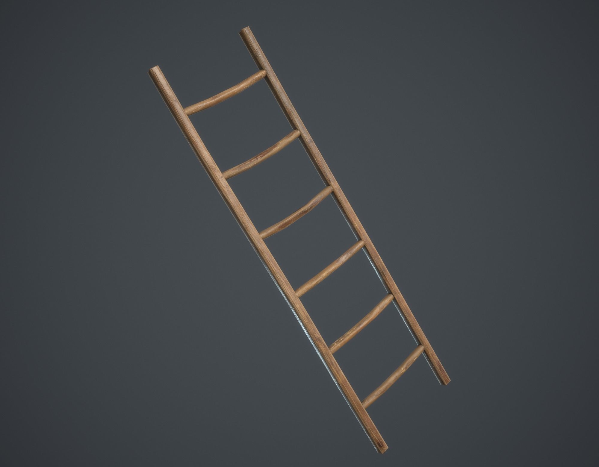 Ladder Low-poly 3D model_2