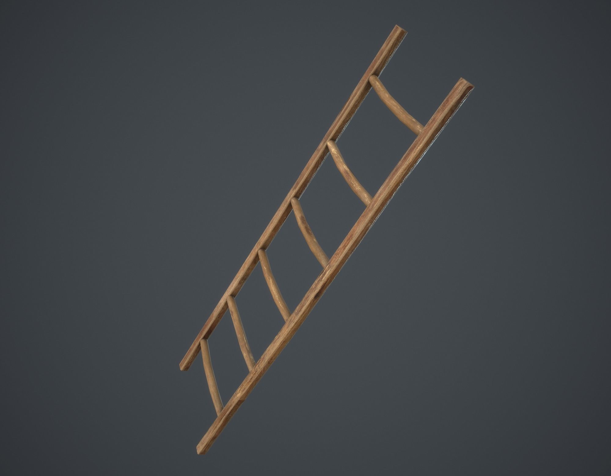 Ladder Low-poly 3D model_1