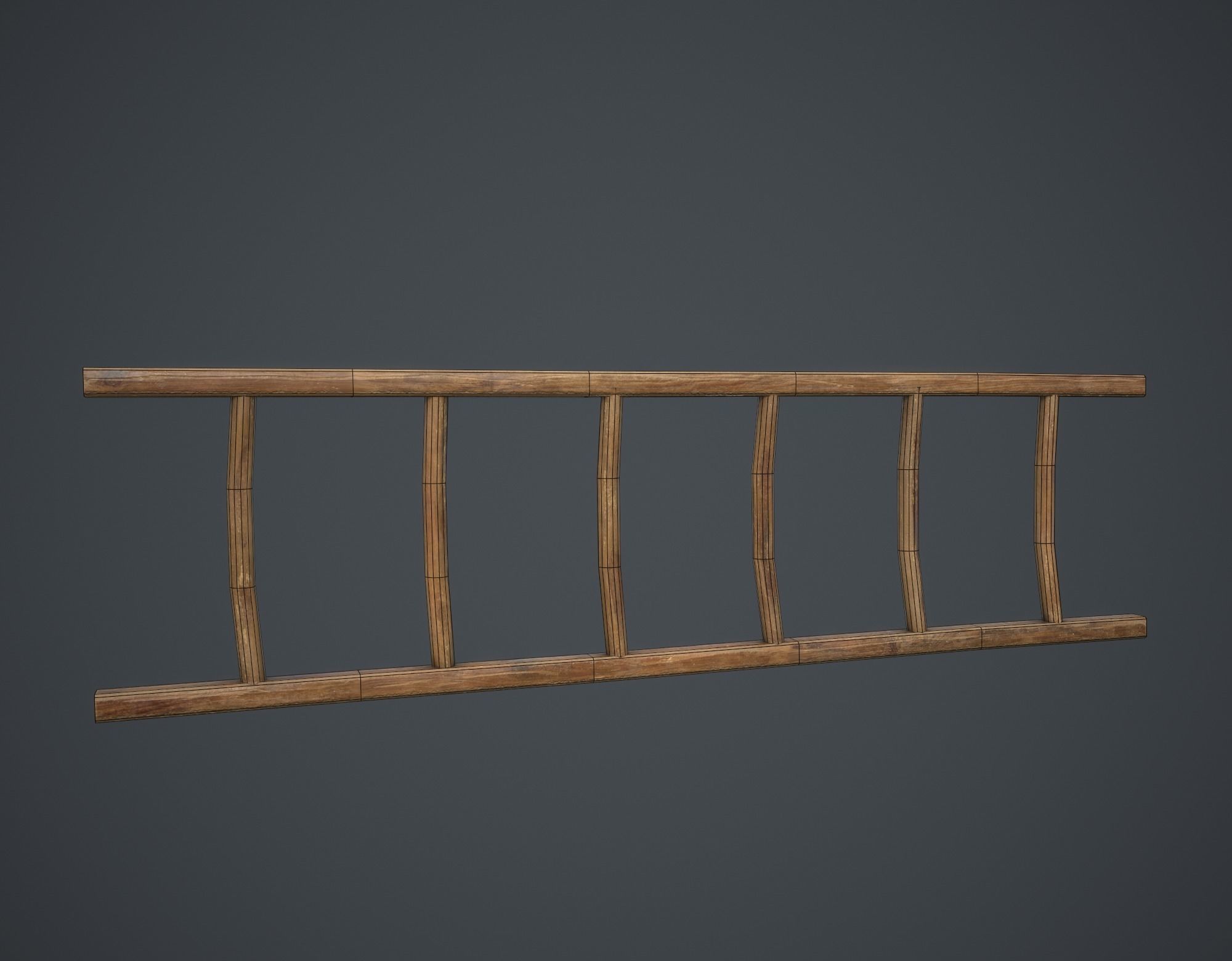 Ladder Low-poly 3D model_4
