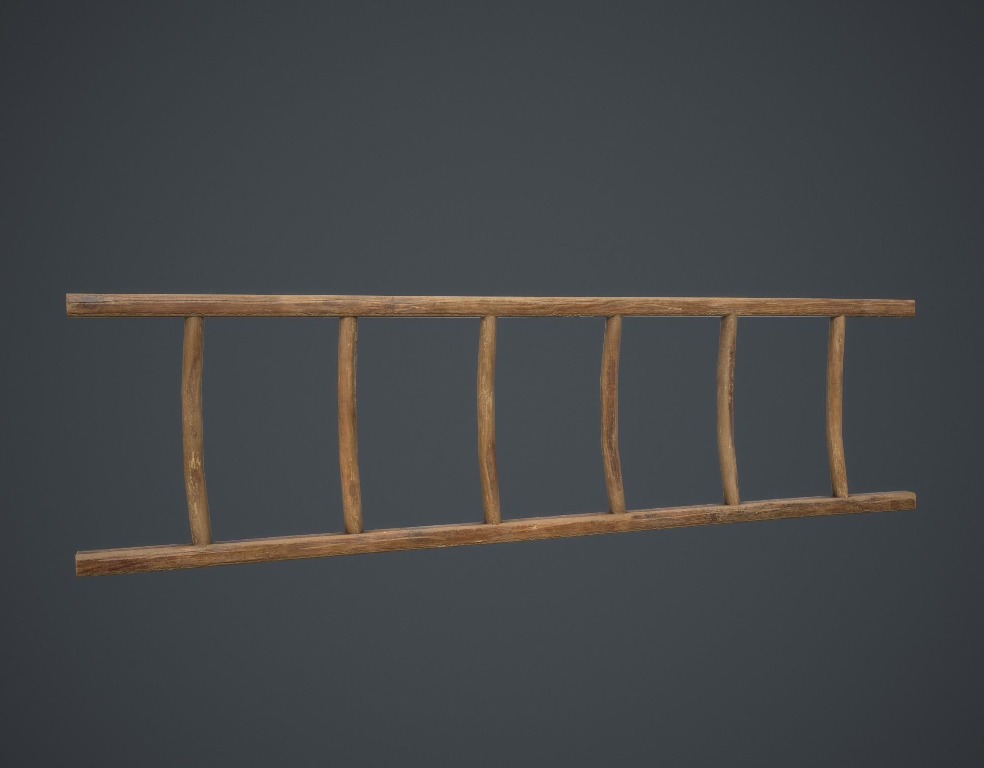Ladder Low-poly 3D model_3