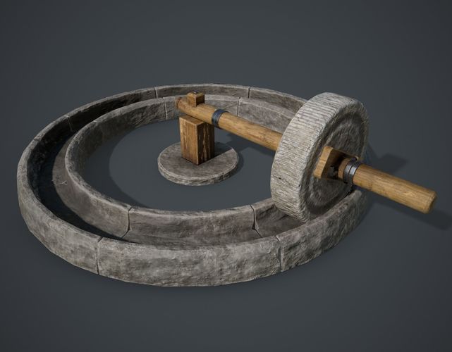 Old Mill Low-poly 3D model