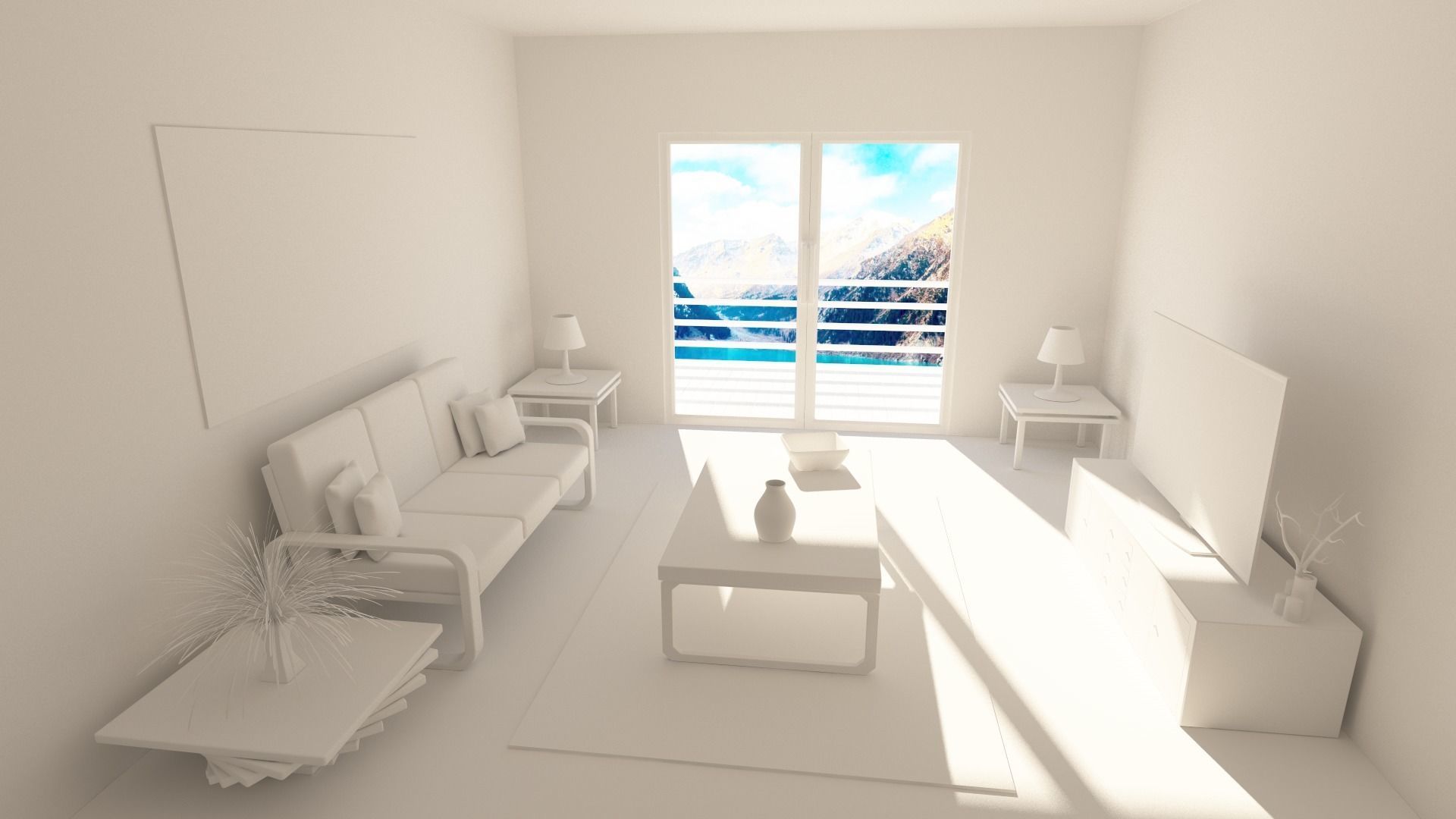Living Room  3D model_4