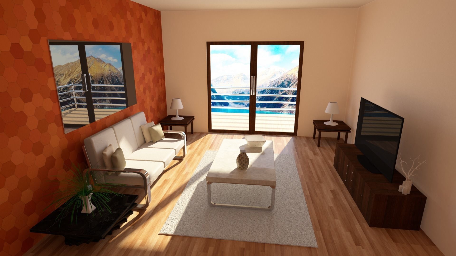 Living Room  3D model_2