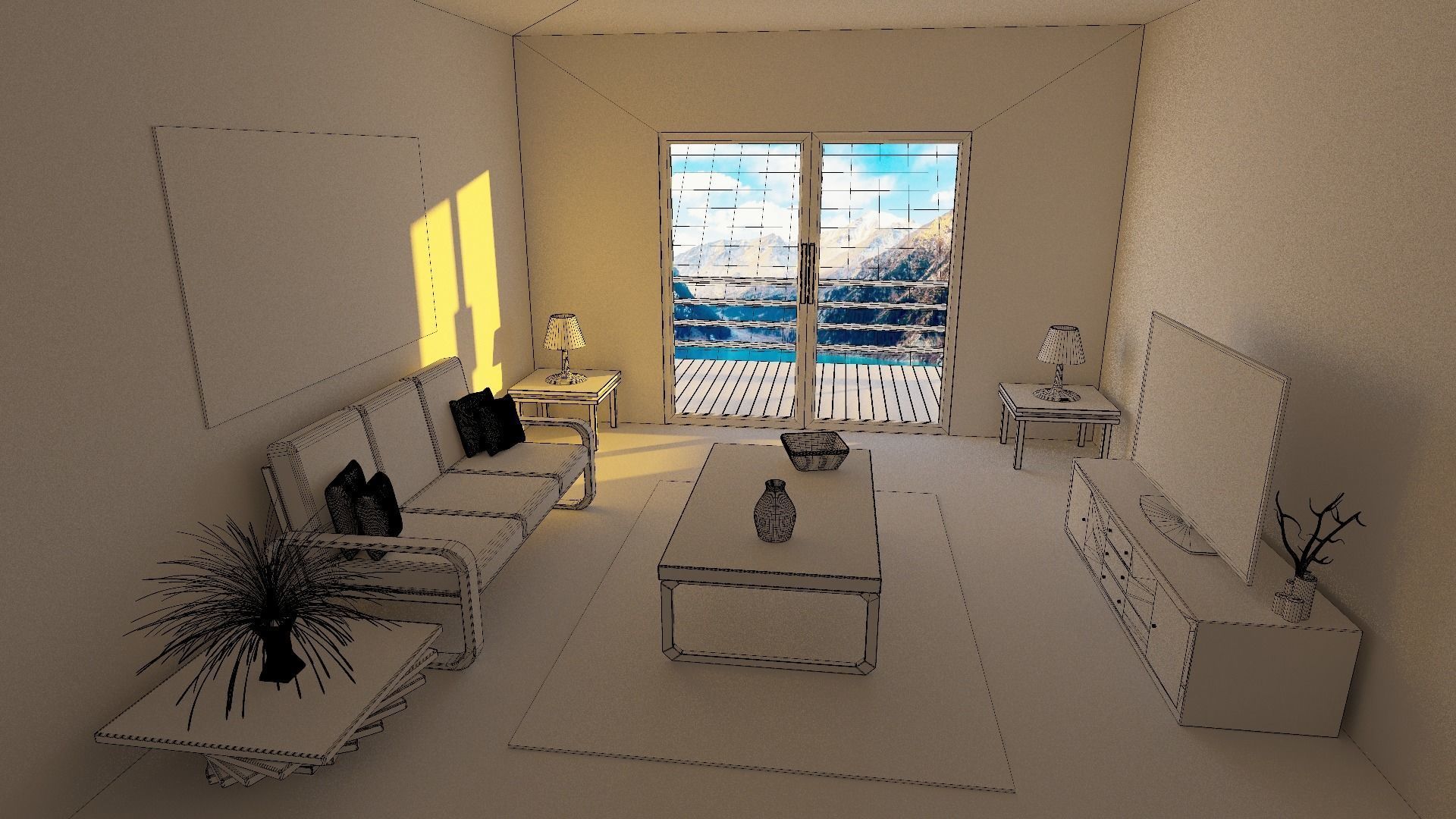Living Room  3D model_7