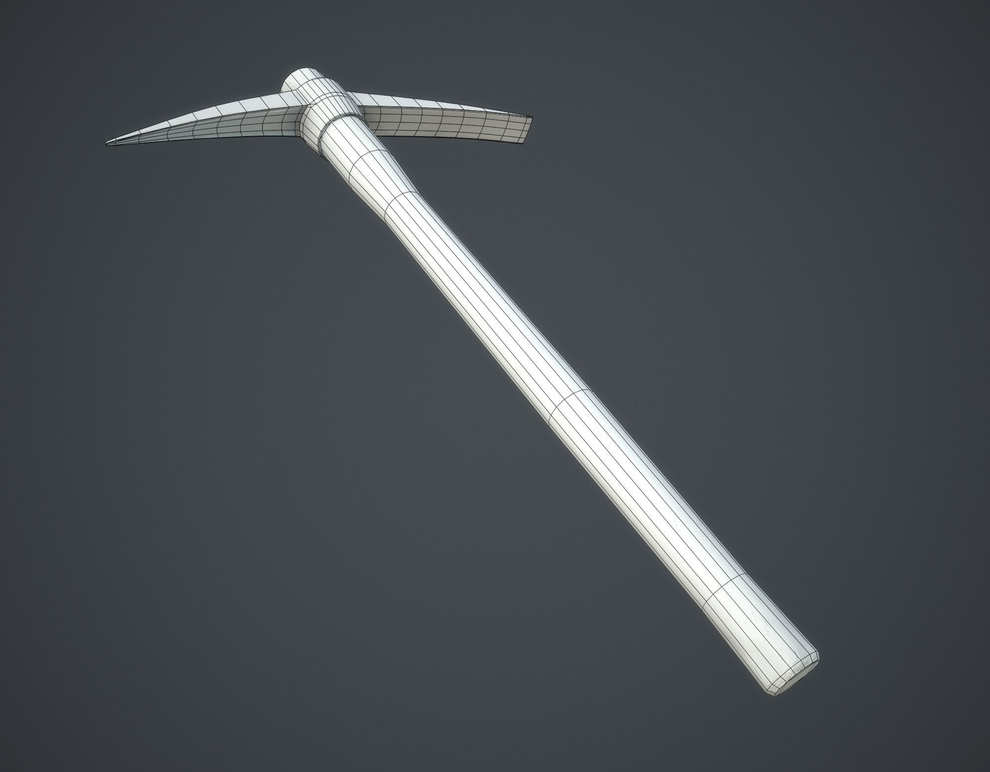 Pickaxe Low-poly 3D model_6