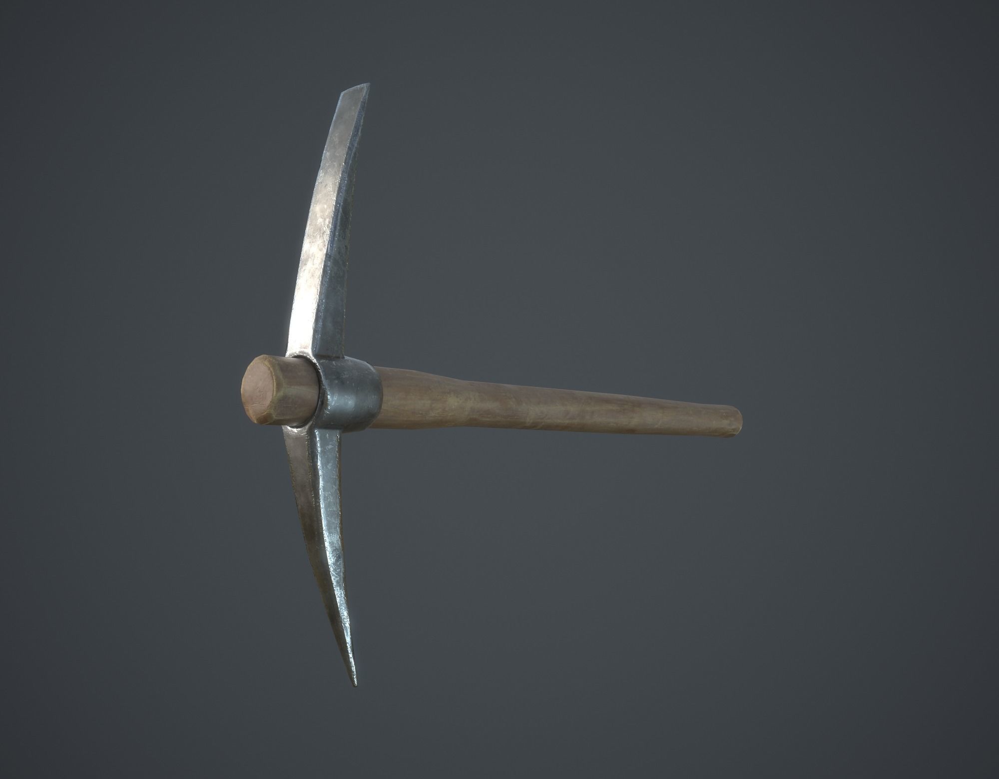 Pickaxe Low-poly 3D model_3