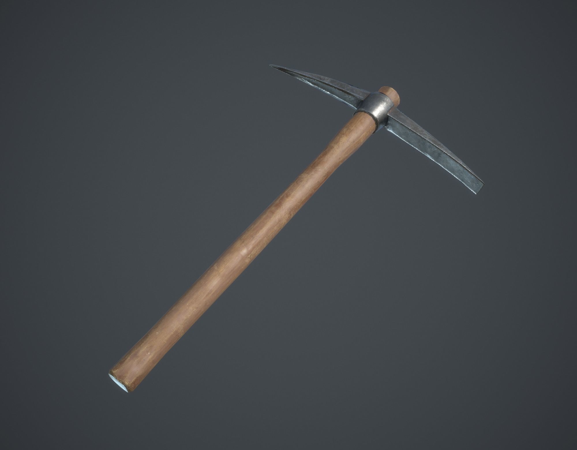 Pickaxe Low-poly 3D model_1