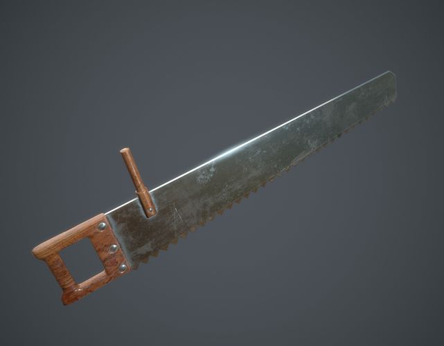 Old Saw Low-poly 3D model